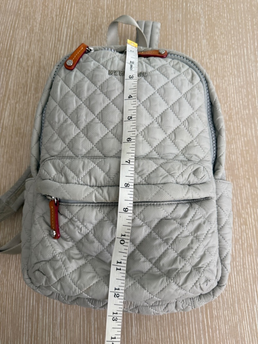 MZ WALLACE QUILTED Dove Grey Small Metro Backpack Silver Accents - Picture 4 of 16